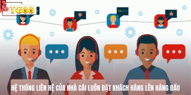 Hệ thống liên hệ của nhà cái luôn đặt khách hàng lên hàng đầu